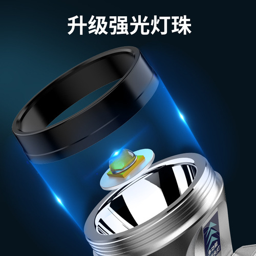 One piece headlamp gold silver outdoor camping headlamp long range electric display fishing lighting wholesale