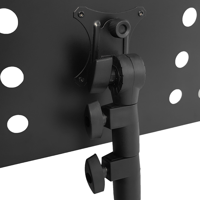 Atril de música retráctil negro mate del fabricante, disponible en varios colores, adecuado para guitarra, guzheng, batería, instrumentos retráctiles y teclado electrónico.
