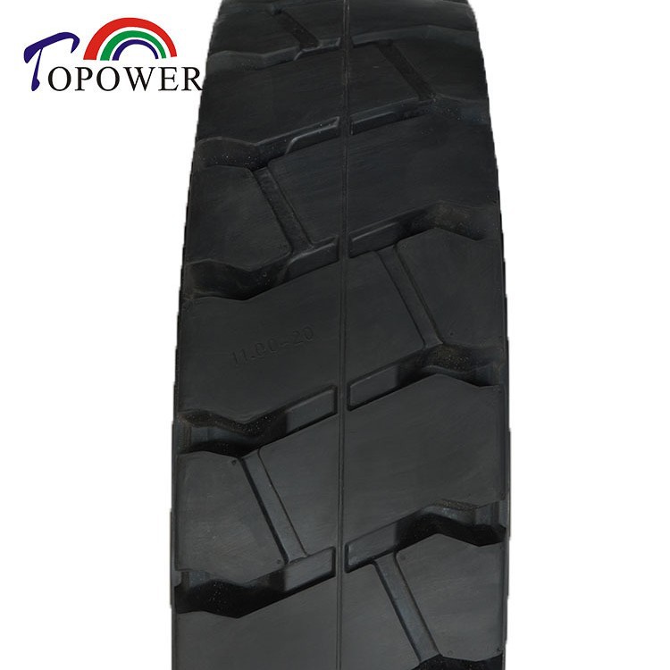 托普实心轮胎/港口集装箱叉车用实心轮胎11.00-20高弹性