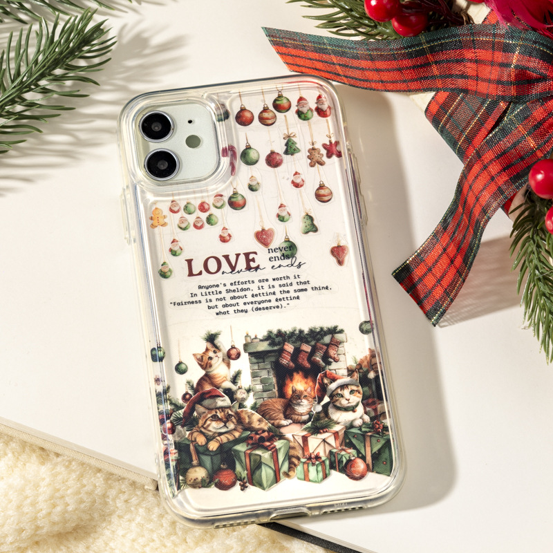 Ketchup girl paisajismo cinta PET serie del día de Navidad vacaciones de Navidad cuentas de mano pegatinas de decoración de bricolaje