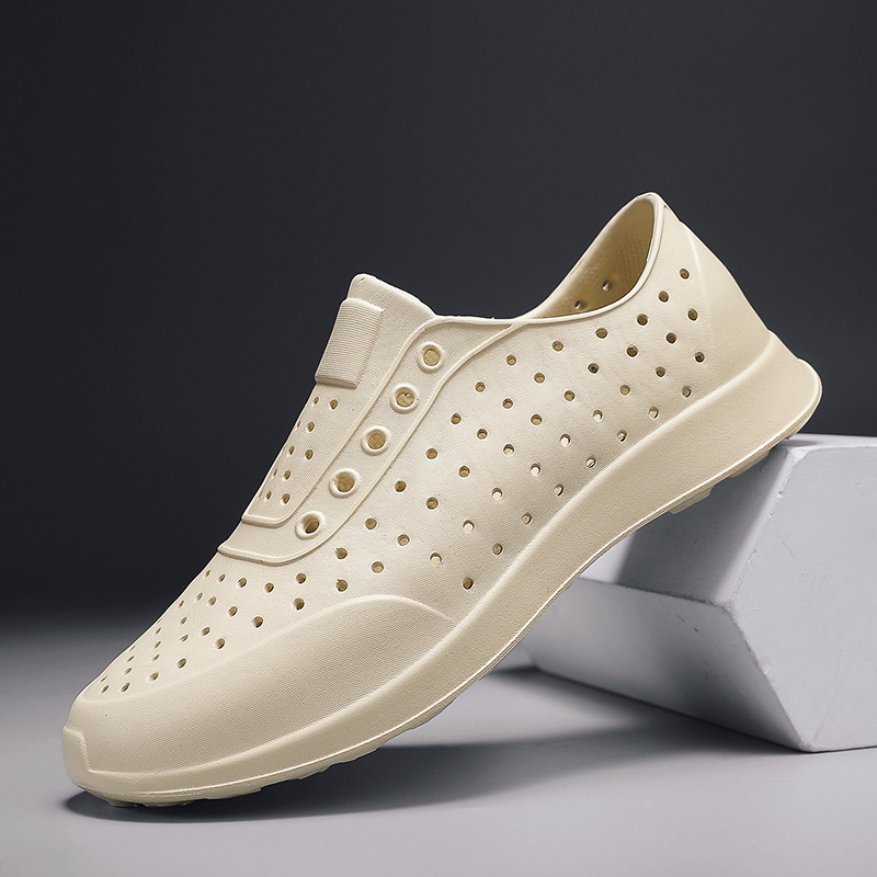 Wncnnnncative verano deportes al aire libre pareja playa agujero zapatos cerrado puntera casual transpirable sandalias impermeables