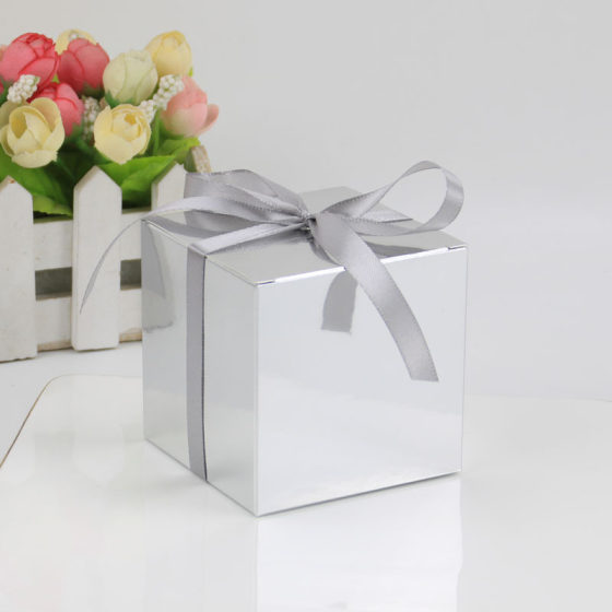 European style new square candy box 7.5cm solid color large square box multi-color Square candy box