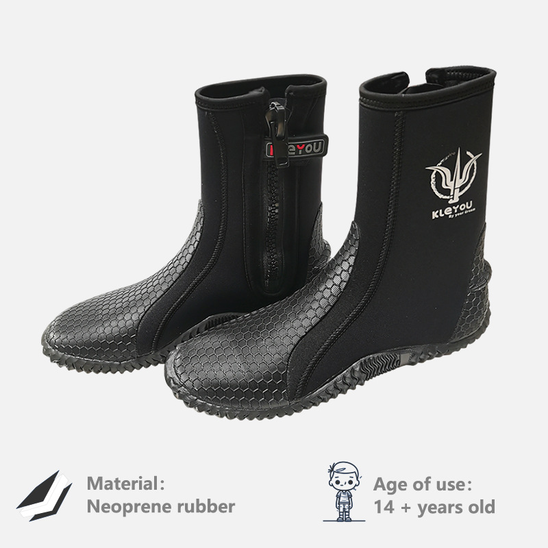 Long Short Boots, Diving Boots, Wading Shoes, Long Neoprene Beach River Tracing Protection, Scraping and Snorkeling Outfit
