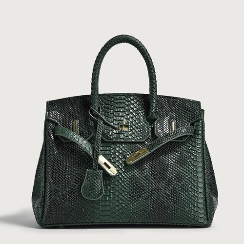 Cross-border python leather platinum bag  autumn and winter new European and American trend large capacity top-handle bag versatile large capacity women's bag