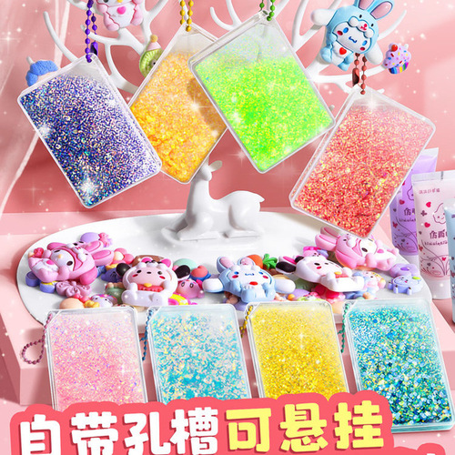 Cream lava goku brick transparent DIY journal sticker mahjong brick colorful goku plate children key chain ornament