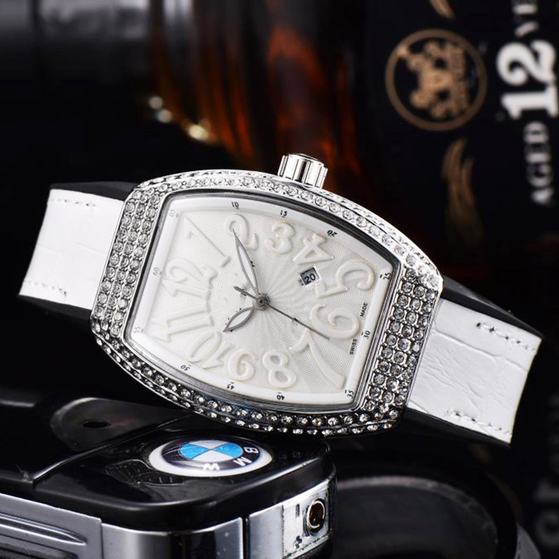 Business Quartz Watch Simple Casual Large Digital Quartz Watch Ladies Diamond Barrel Quartz Watch_voghion.com