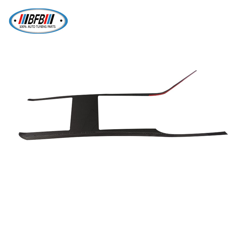 100% Real Carbon Fiber Center Console Gear Shift for 2023 Tesla Model X - Glossy Carbon Fiber Interior Decoration