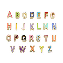 亚马逊26个字母合金滴油间隔珠Diy手链英文欧美饰品首饰配件50