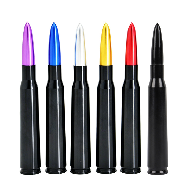 Car modification bullet antenna suitable for Ford Wrangler, metal aluminum off-road vehicle antenna, pointed antenna decoration