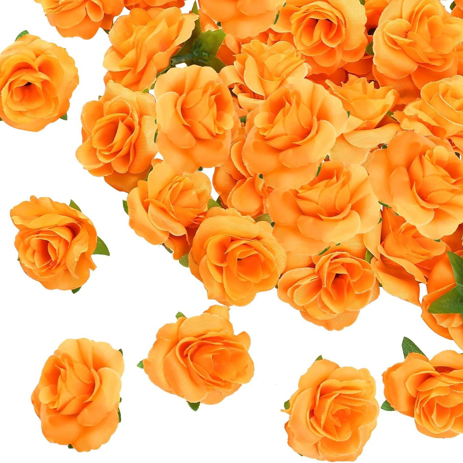 50 flores un paquete de simulación de rosas para regalos de mano decoración pequeña rosa pectoral tocado de boda boda ramo de flores