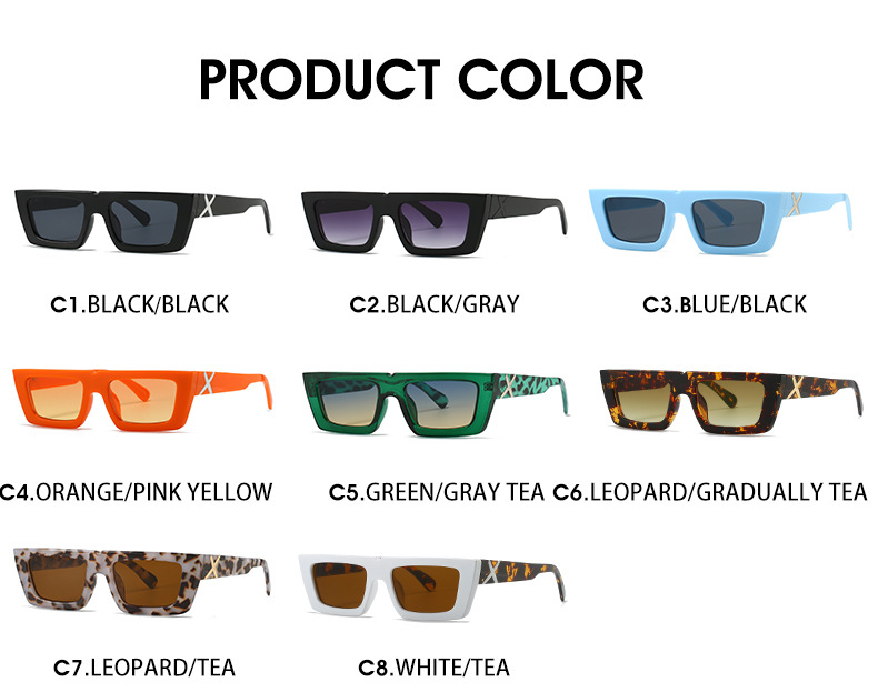 Neue kleine Box-Sonnenbrillen Modetrend Bonbonfarbene Sonnenbrillen Vielseitige Sonnenschirme 3_voghion.com