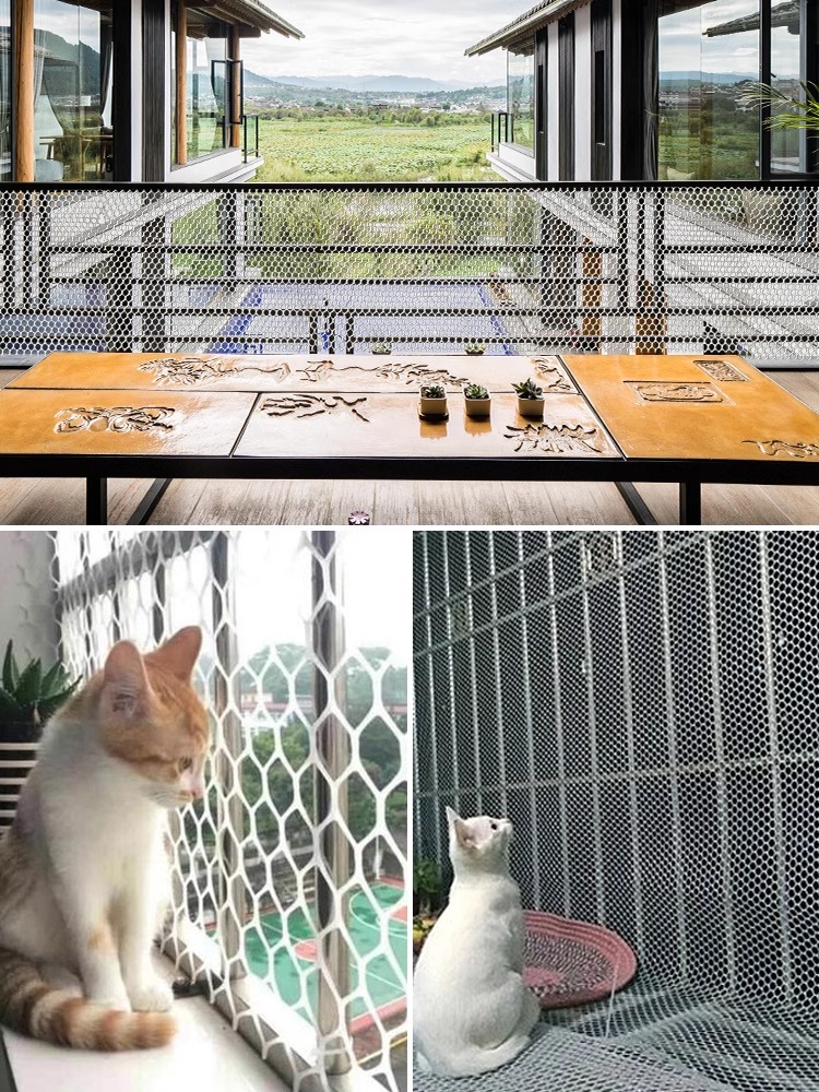 阳台防护网塑料网格围栏网防盗窗垫板窗台防猫掉封窗网护栏网