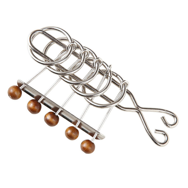 Hebilla de anillo de desmontaje de ocho piezas ABC venta al por mayor de 8 piezas de 24 piezas juego completo de nueve hebilla intelectual de juguete educativo de metal de cadena