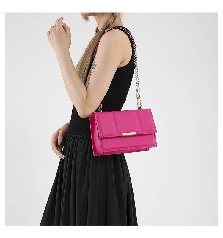 Cross-border commuting small square bag, retro chain single-shoulder bag, Korean version crossbody bag, new autumn/winter 2024 collection, women's bag undefined