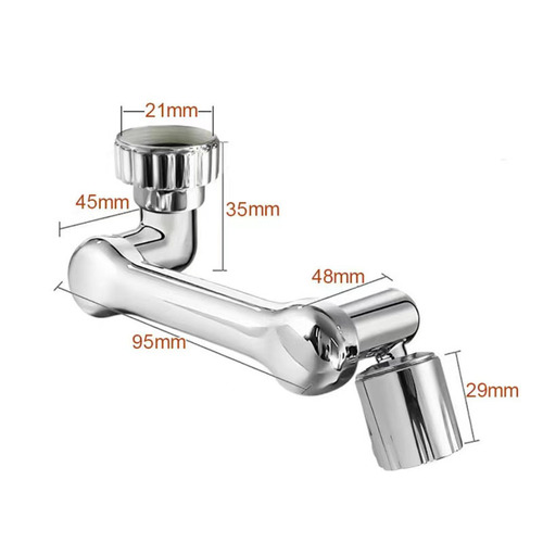 New mechanical arm kitchen basin universal faucet extender rotating anti-splash spout 1080 degree universal rocker arm