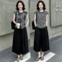 印花宽松无袖显瘦套装