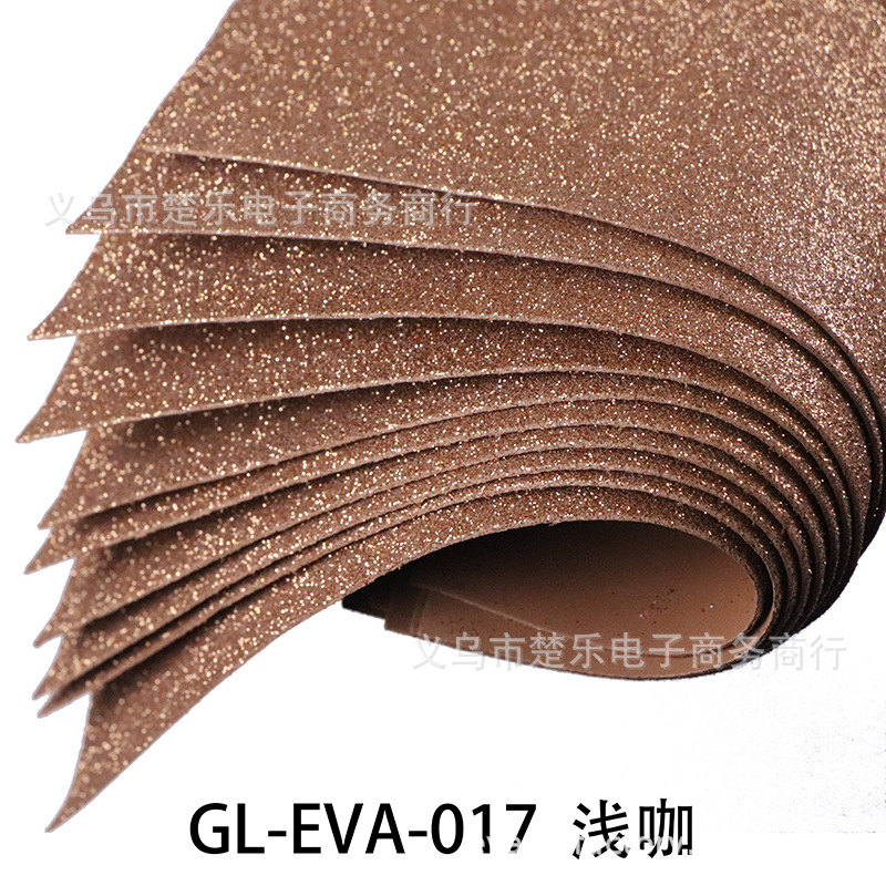 A4/A3/50x70 fábrica al por mayor Eva oro polvo esponja papel 2mm kindergarten DIY papel hecho a mano sin pegamento