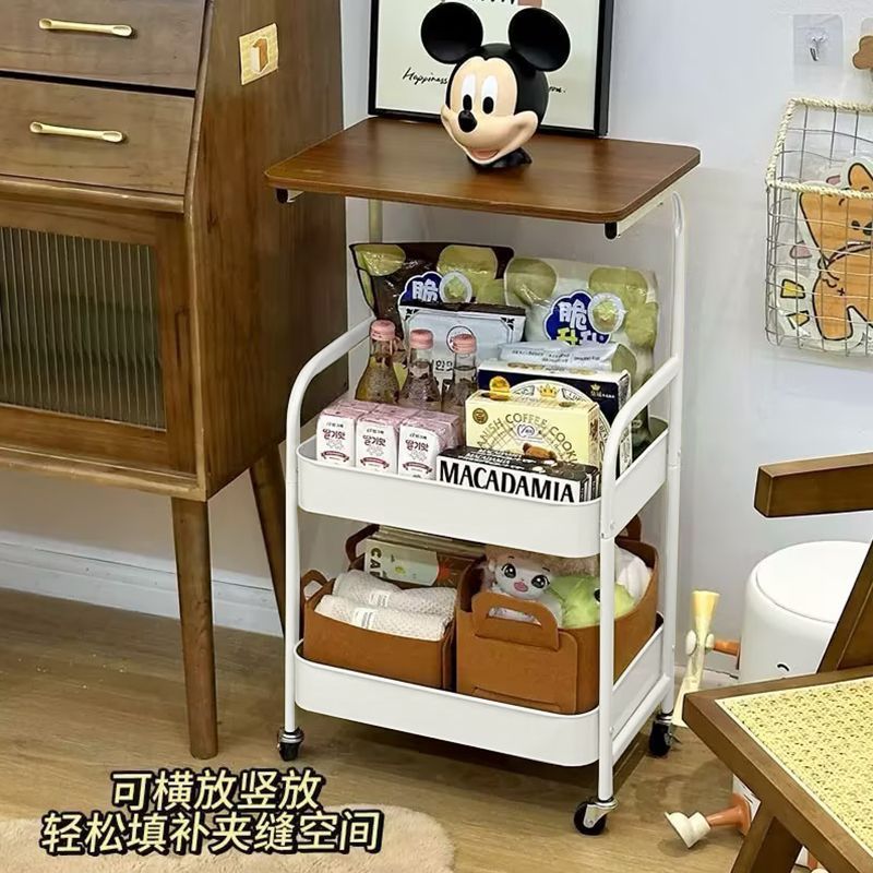 厨房置物架小推车可移动客厅卧室小推车大容量饮料置物架卫生间架|undefined