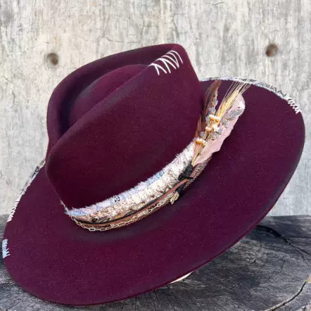 亚马逊LAZADA跨境羊毛大檐牛仔做旧复古爵士礼帽欧美热卖秋冬毡帽