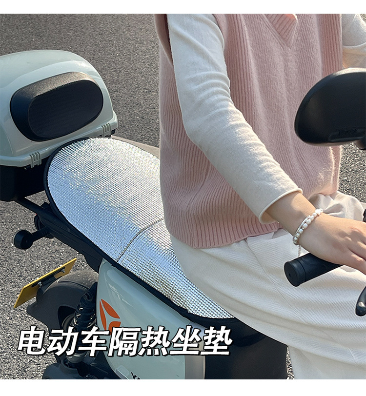 Summer Sun Protection Electric Vehicle Seat Cushion, Sunshade, Waterproof, Sunproof, Reversible Seat Cushion, Free Shipping, Flip-Up Cushion