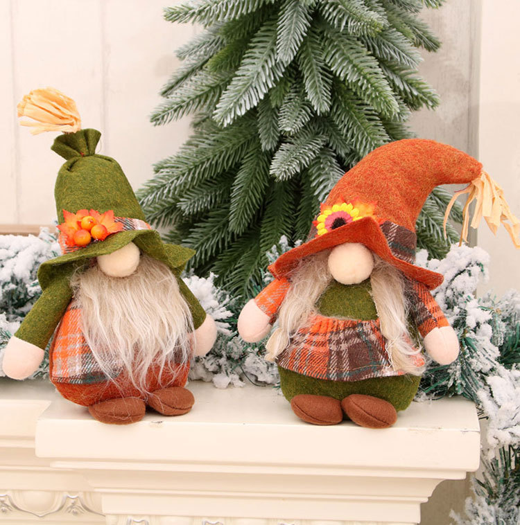 New Cross-border Large Faceless Deep Forest Old Man Christmas Dwarf Old Man Harvest Festival Doll Gift display picture 8