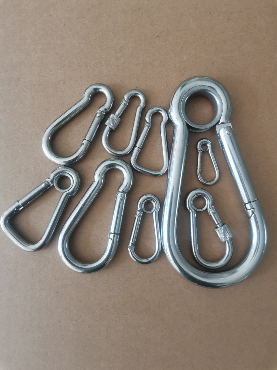 ✅304不锈钢弹簧扣连接登山扣钩索具葫芦扣钩绳扣接头安全登山扣