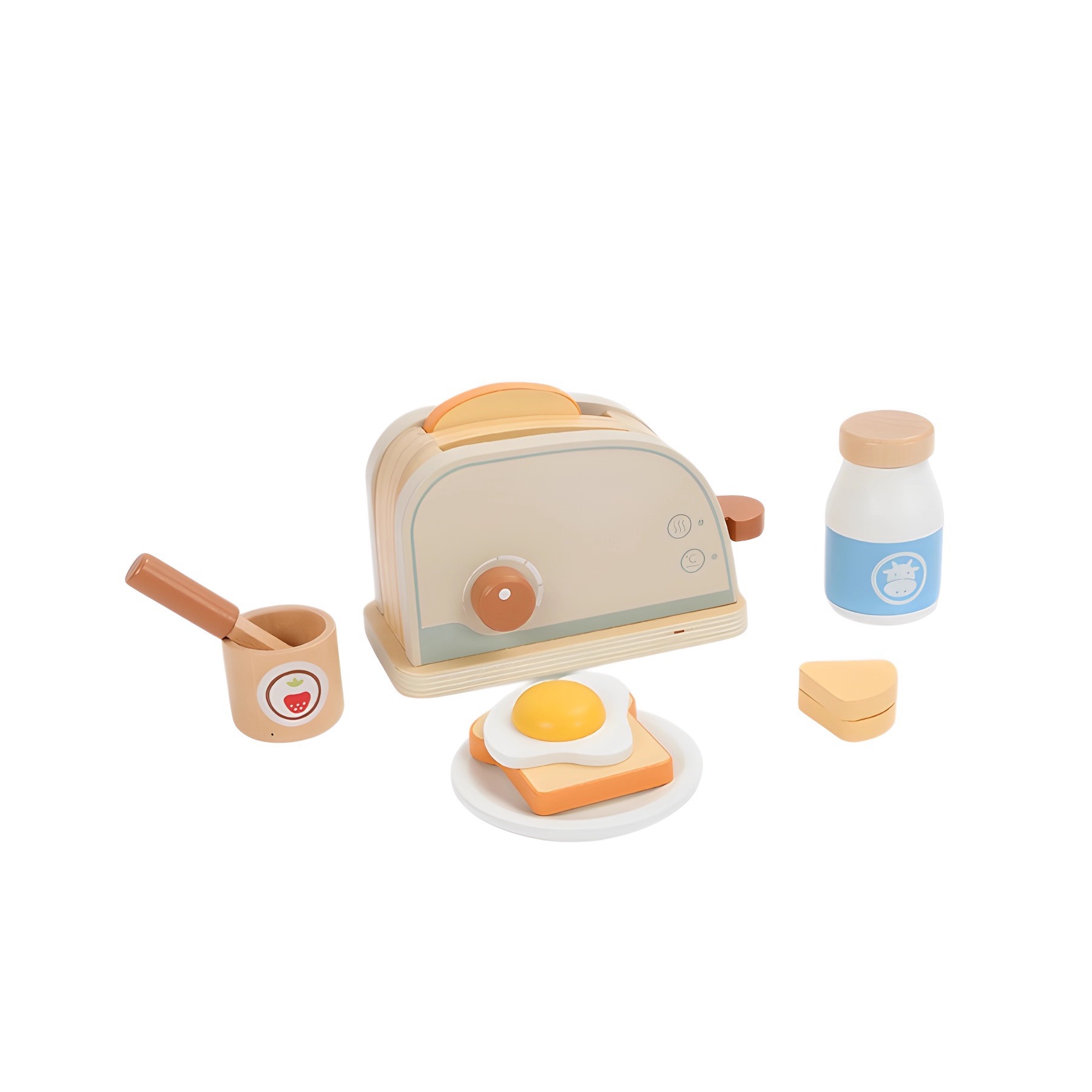 Grensoverschrijdend speelgoed voor kinderen: Minikeuken, op maat gemaakte houten broodbakmachine, simulatie van miniatuur huishoudelijke apparaten._voghion.com