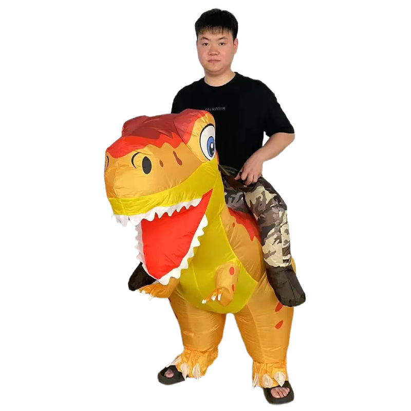 Cross-border nuevo Dragón corriendo ropa inflable Halloween maquillaje rendimiento apoyos muñeca divertida corriendo dragón ropa inflable