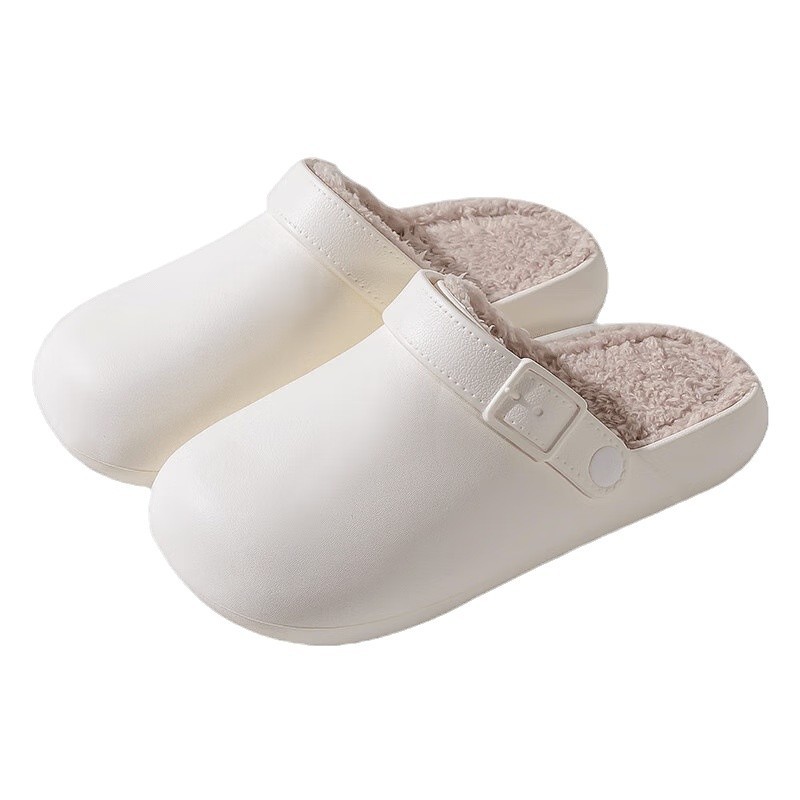 Birkenstock katoenen pantoffels voor dames herfst en winter 2026 nieuwe dikke zolen waterdicht en warm plus fluwelen antislip schoenen voor binnenshuis