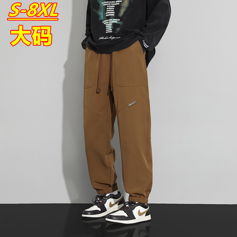 【S-8Xl】Men's Outdoor Softshell Pants Spring Windproof Plus Size Cargo Pants Paratrooper Pants Hiking