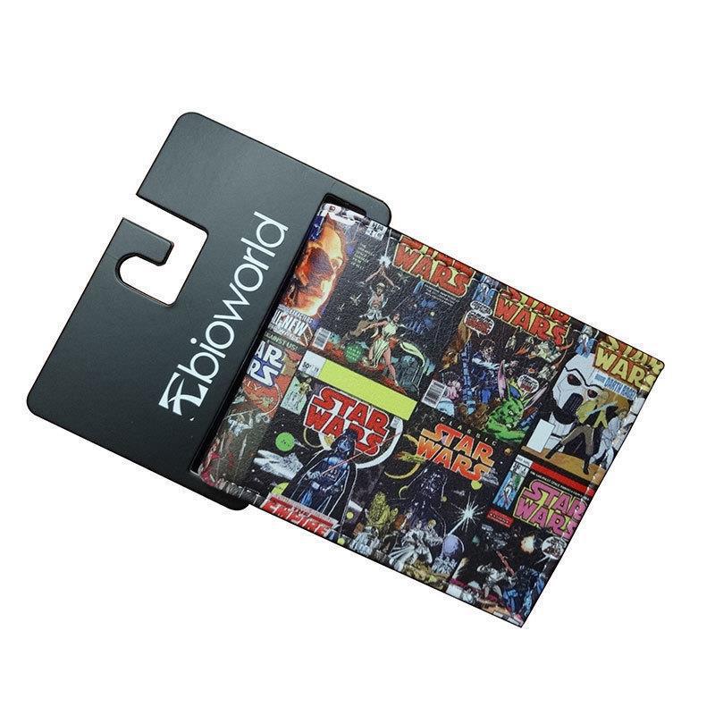 Cartera de Star Wars alrededor del cine y la televisión, guerrero negro, soldado blanco, cartera corta de dos plegados, cartera PU para hombres adolescentes