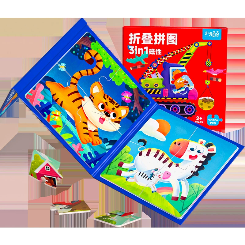 Магнитная книжка-пазл 3-в-одном 1–3 года