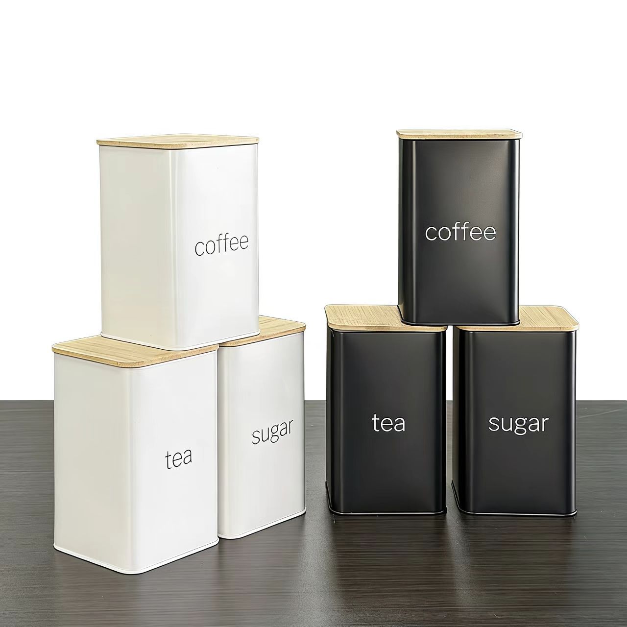 insTEA, COFFEESUGAR tres combinaciones de té, café, fruta, té, dulces, caja de lata, caja de regalo