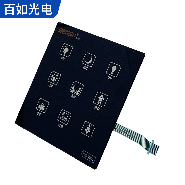 厂家生产丝印亚克力面板pcPET视窗镜片PC装饰片家电面贴 铭牌贴膜