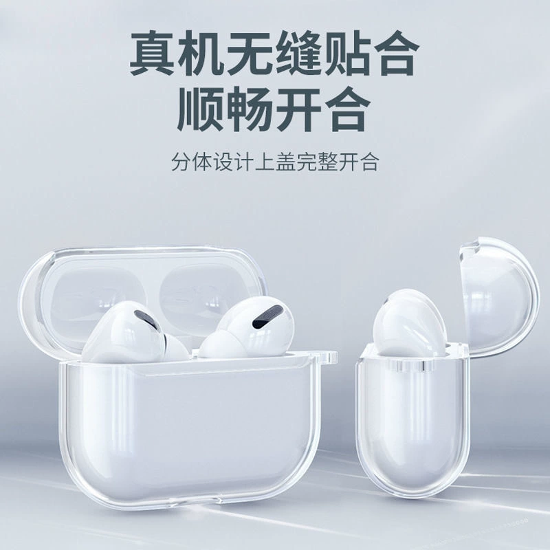 Прозрачный защитный чехол Pro для совместимых наушников Apple, Bluetooth