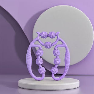 Nine-Wheel Circular Leg Clamp Thigh Muscle Relaxer Leg Stretching Massager Beautiful Leg Yoga Roller Clamp for Women