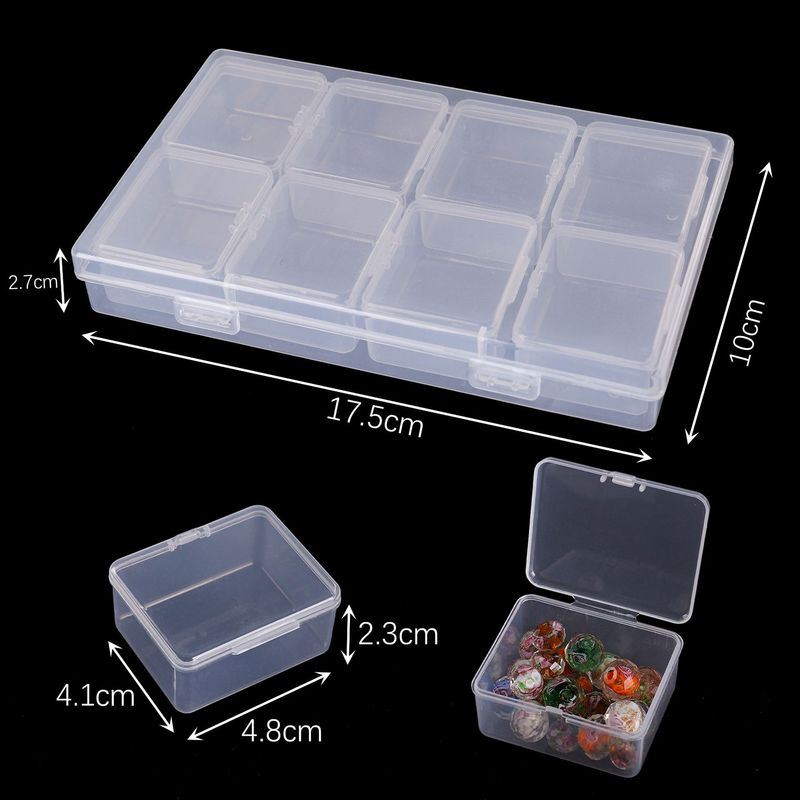 透明プラスチック多段階取り外し可能透明ジュエリー収納ケースアクセサリーイヤリング指輪レゴ玩具整理ケース|undefined