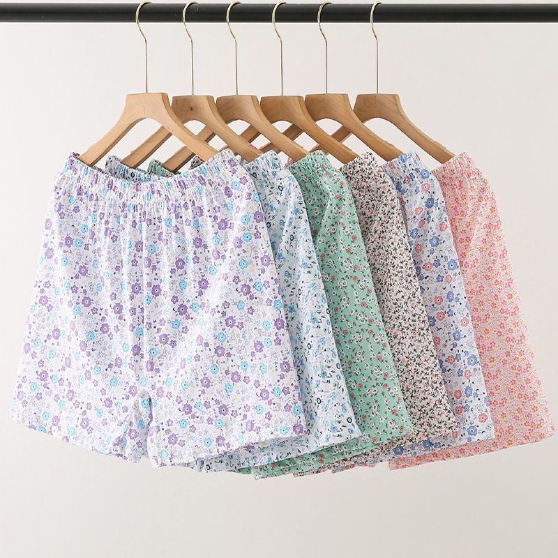 Wholesale a generation of middle-aged and elderly women's cotton shorts loose plus fat plus large size mother thin home pajamas fat