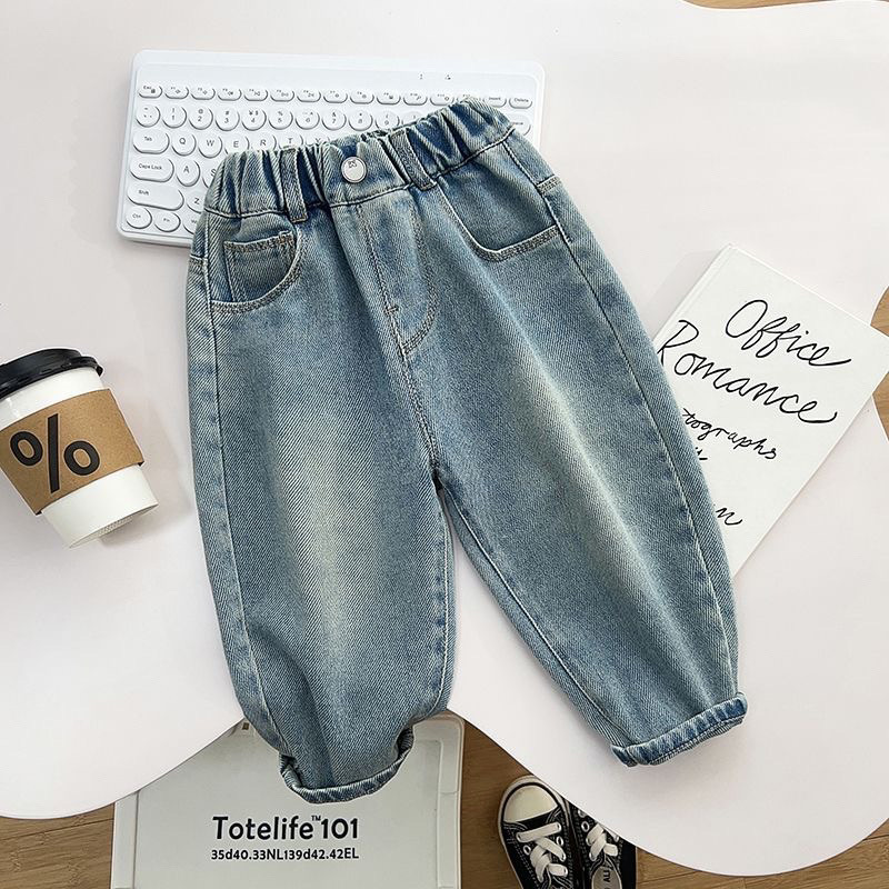 Pantalones de primavera y otoño para niños nuevos niños bordados casuales coreanos pantalones largos para bebés pantalones sueltos image 2