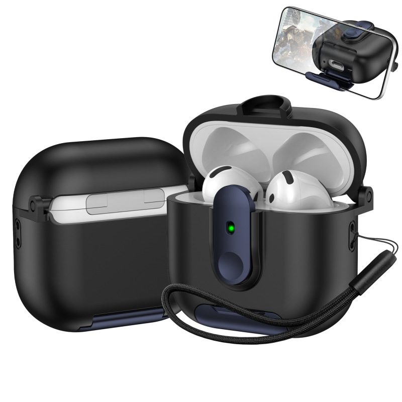 Airpods 4 ヘッドフォンケース Airpods Pro2 保護ケース一体型スタンドヘッドフォンケース 2/3 ユニバーサルに適しています。|undefined
