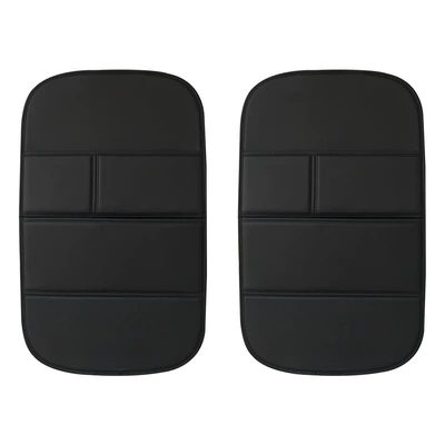 Car Seat Anti-Kick Pad, Universal Rear Seat Backrest Storage Protection Pad, Children's Anti-Dirt and Anti-Kick Pad Storage (Chair back anti-kick pad) - black-one