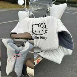 电动车加绒挡风被秋冬季防寒保暖加厚加大法兰绒防水电瓶车高颜值