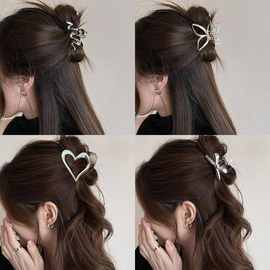 半扎发镂空金属中号抓夹女高马尾精致后脑勺发夹高级感气质鲨鱼夹