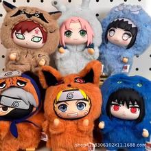 火影忍者动漫盲盒疾风传萌兽派对毛绒鸣人玩偶公仔火影忍者搪胶