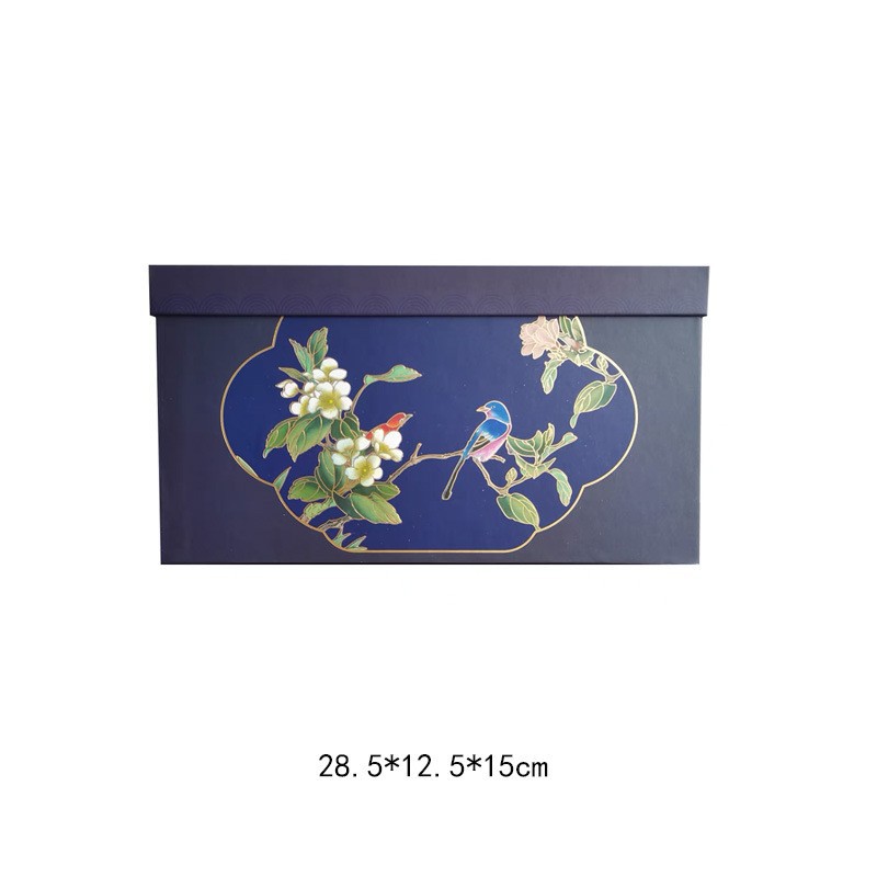 2026 Año Nuevo estampado redondo abrazar barril caja de regalo de barril de regalo de Año Nuevo estilo chino de flores de flores de barril de regalo