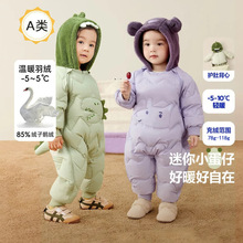 【鹅绒】婴幼儿羽绒服连体衣2024冬季男女小宝宝护肚外出加厚爬服