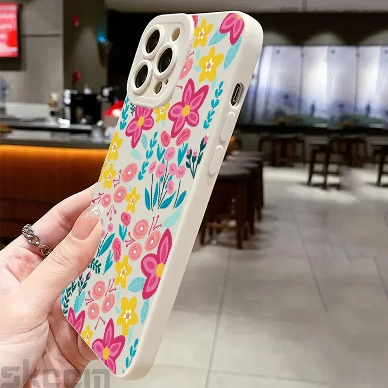 iPhone 15 Pro Max, Apple 14, 13, 12, 11 uyumlu renkli kalp desenli şık ve yaratıcı telefon kılıfı