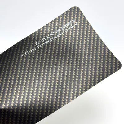 Car Pet Simulated Carbon Fiber Color-Changing Film Matte Glossy Black Gold Silver 3D 4D 5D Carbon Fiber Pattern Car Color-Changing Film (Auto Color Change Film) - matte-simulated-carbon-fiber-gold-152m17m-supports-slitting
