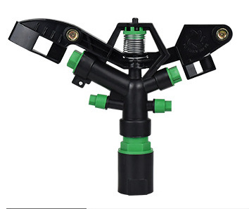 Aspersor de brazo basculante de riego agrícola de una pulgada Equipo de rociadores de césped de jardín de riego giratorio automático de 360 grados