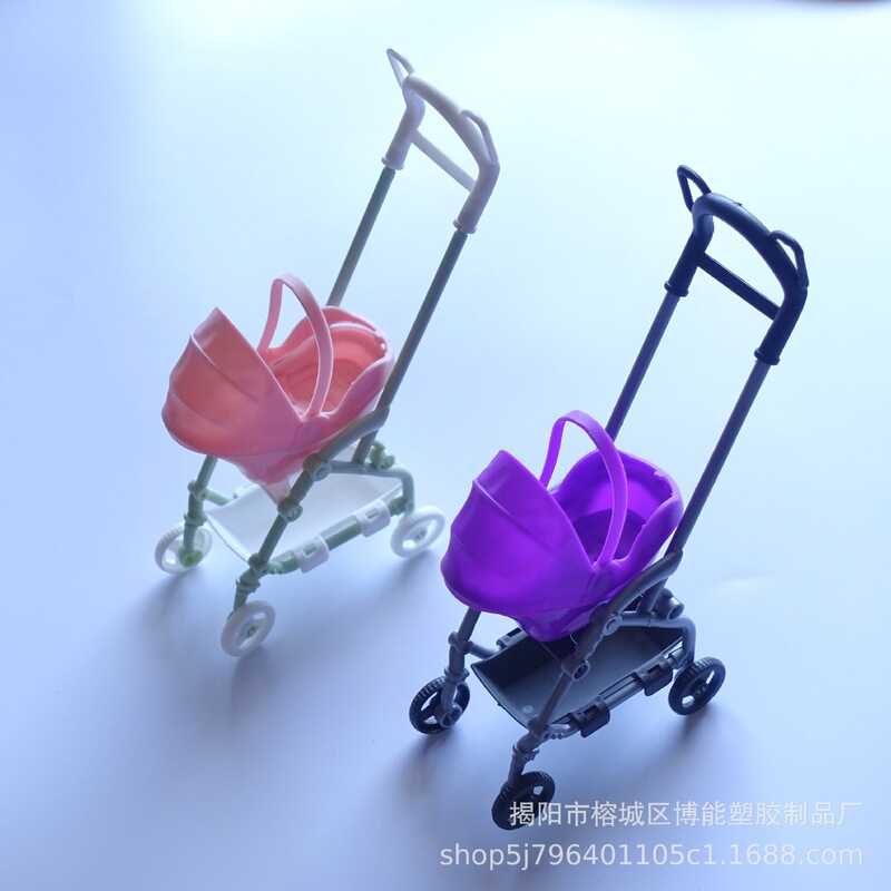 Cross-Border Kidsren's Play House Toys Mini Toddler Stroller Baby Bb Car Plastic Artificial Kidsren's Toy Accessories